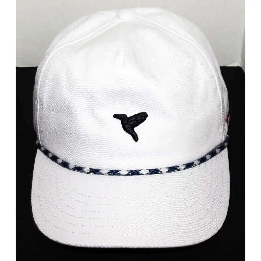 birddogs Men's White Navy Rope‎ Hat Snapback Baseball Cap White Adjustable